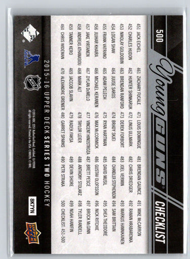 2015-16 Upper Deck #500 Jack Eichel / Zachary Fucale YG, CL F13