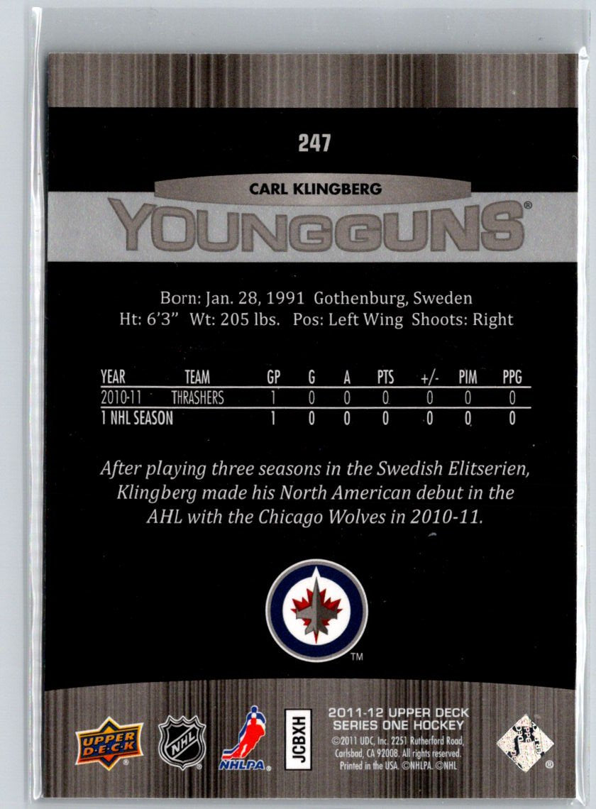 2011-12 Upper Deck #247 Carl Klingberg F13