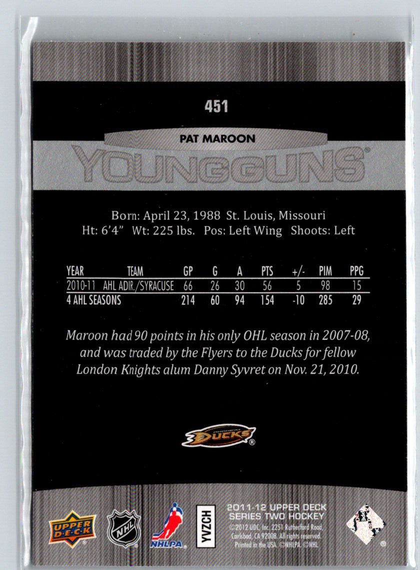 2011-12 Upper Deck #451 Patrick Maroon F13