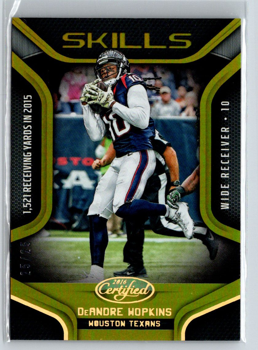 2016 Panini Certified #19 DeAndre Hopkins Skills Mirror Gold #/25 F13