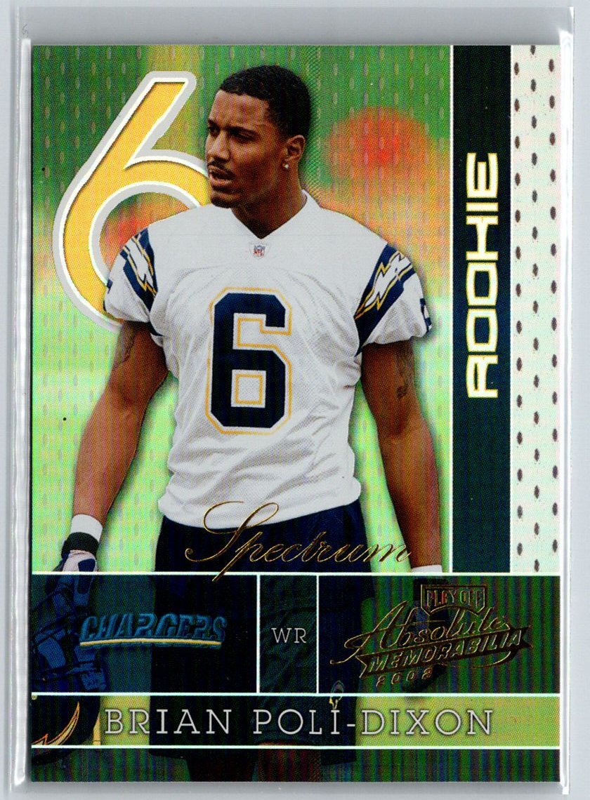 2002 Playoff Absolute Memorabilia #179 Brian Poli-Dixon Spectrum #/50 F13
