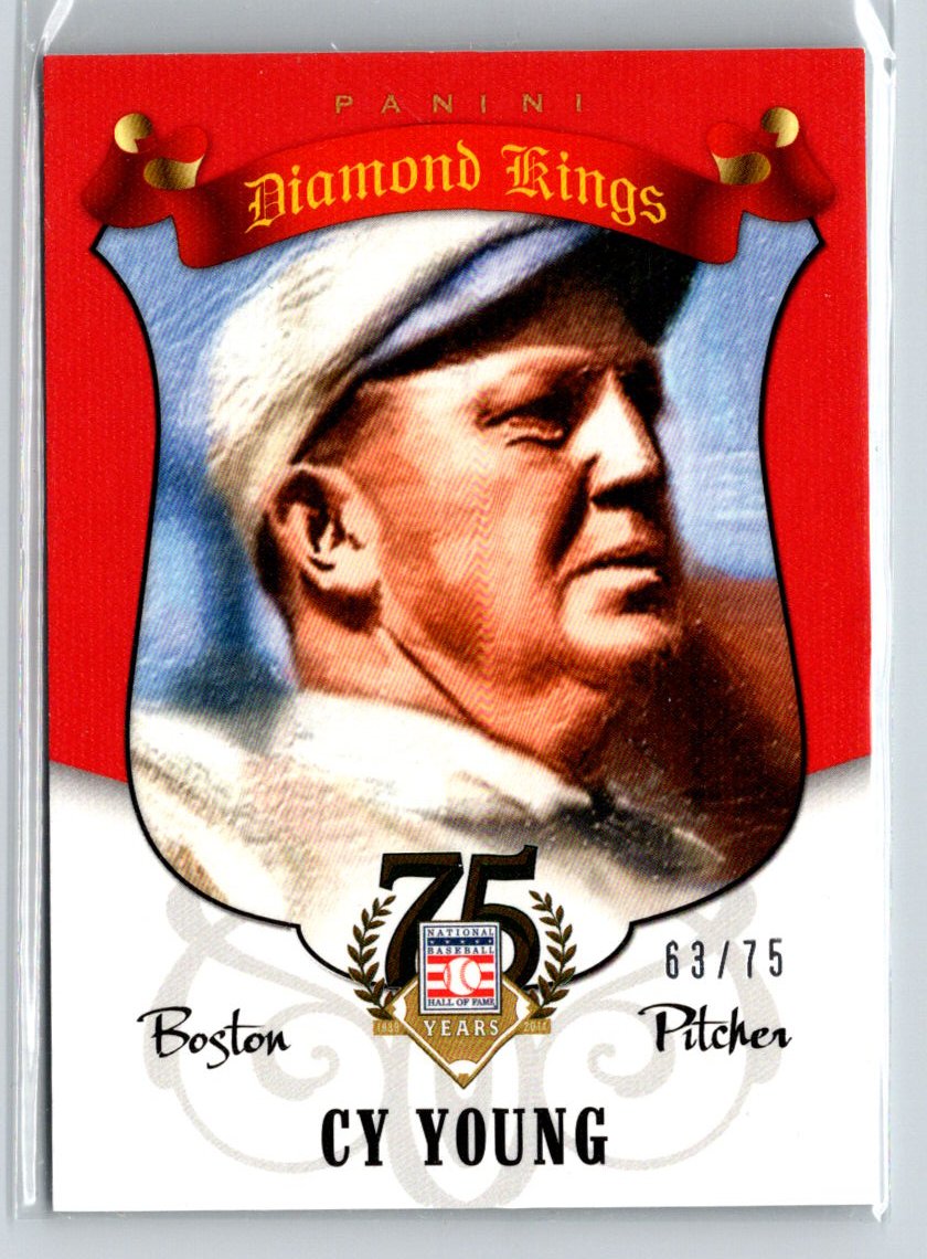 2014 Panini Hall of Fame Diamond Kings Red #7 Cy Young #/75 F13