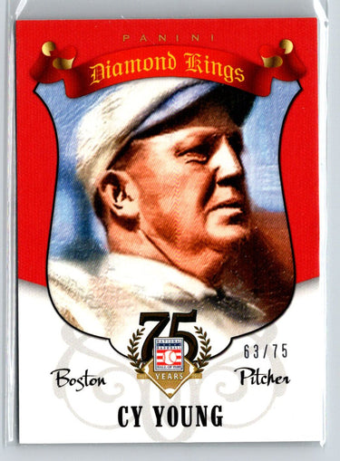 2014 Panini Hall of Fame Diamond Kings Red #7 Cy Young #/75 F13