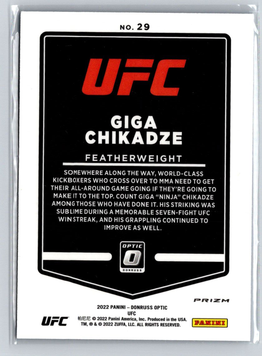 2022 Donruss Optic UFC #29 Giga Chikadze Blue Velocity F14