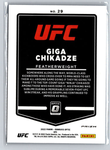 2022 Donruss Optic UFC #29 Giga Chikadze Blue Velocity F14