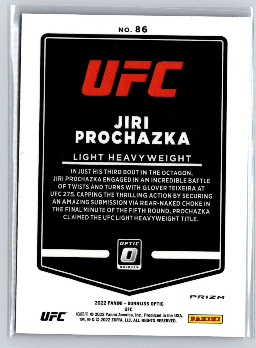 2022 Donruss Optic UFC #86 Jiri Prochazka Blue Velocity F14