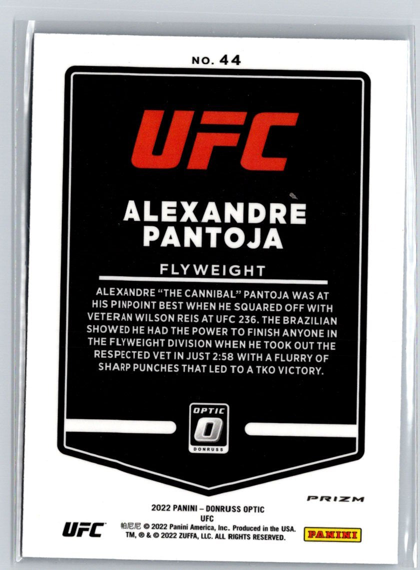 2022 Donruss Optic UFC #44 Alexandre Pantoja Blue Velocity F14