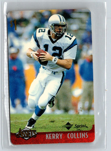 1996 Classic Assets #5 Kerry Collins Phone Cards $1 F14