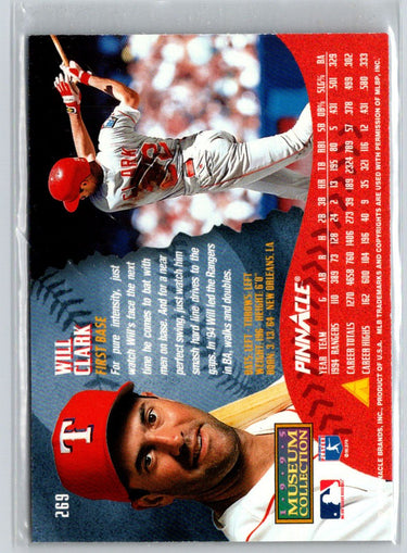1995 Pinnacle #269 Will Clark Museum Collection F14