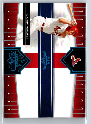 2005 Donruss Champions #138 Larry Walker Impressions Blue #/100 F14