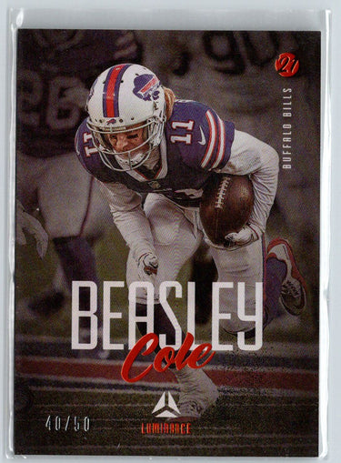 2021 Panini Luminance #12 Cole Beasley Orange #/50 F14