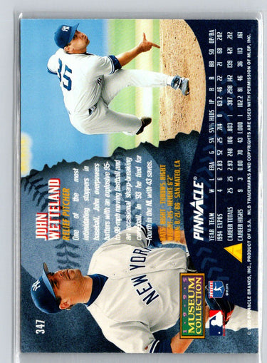 1995 Pinnacle #347 John Wetteland Museum Collection F14