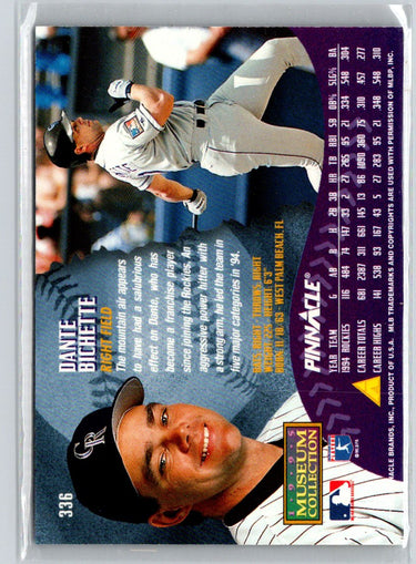 1995 Pinnacle #336 Dante Bichette Museum Collection F15