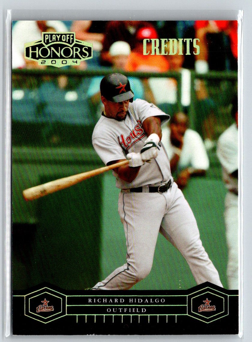 2004 Playoff Honors #92 Richard Hidalgo Credits Gold #/25 F15