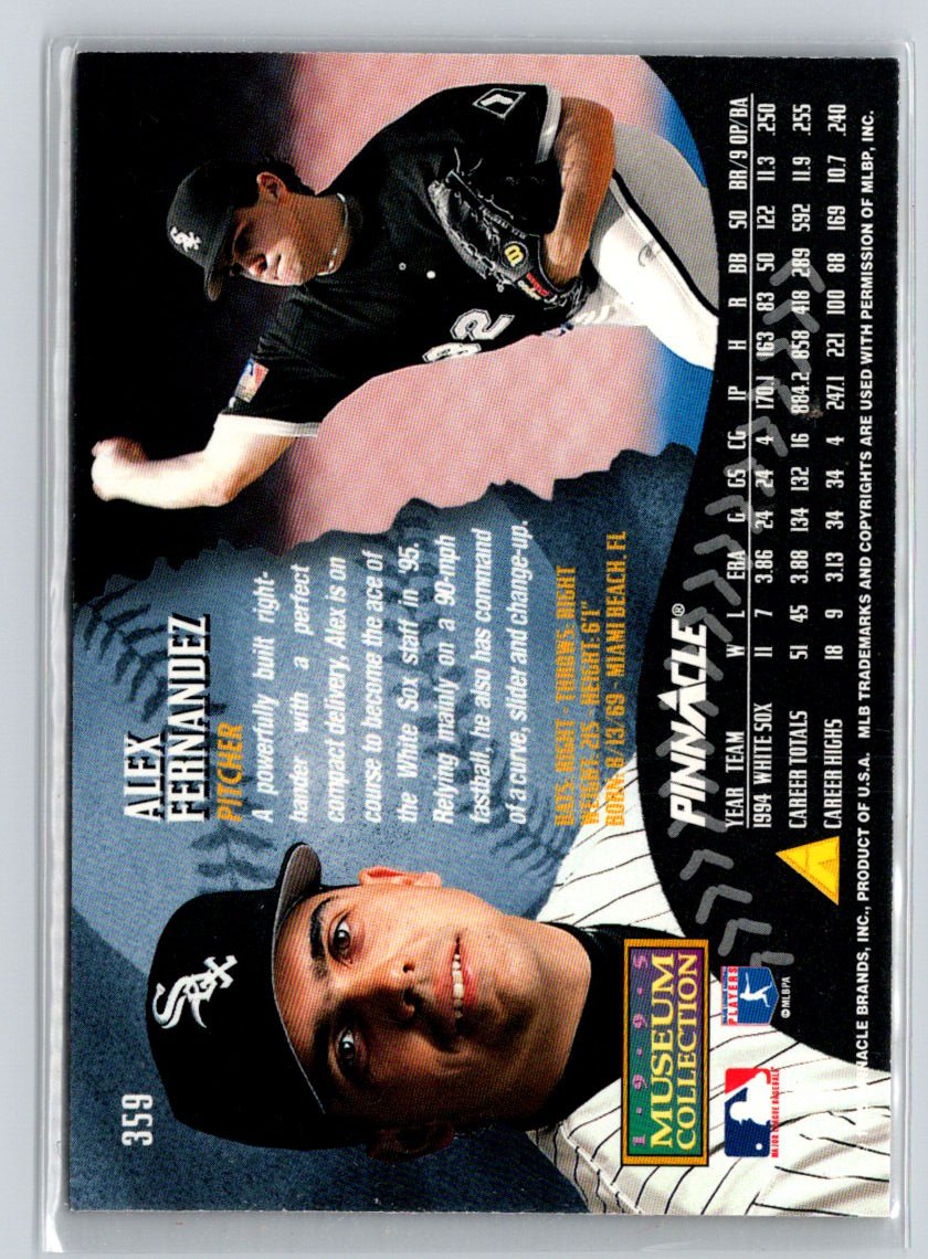 1995 Pinnacle #359 Alex Fernandez Museum Collection F15