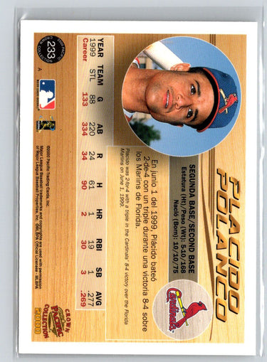 2000 Pacific Crown Collection #233 Placido Polanco Platinum Blue #/67 F15