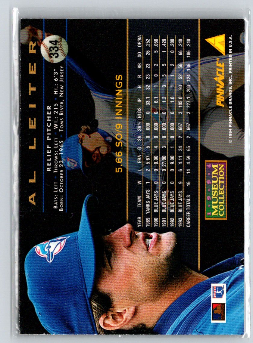 1994 Pinnacle #334 Al Leiter Museum Collection F15