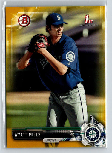2017 Bowman Draft #BD-14 Wyatt Mills Gold #/50 F16