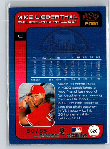 2001 Pacific #320 Mike Lieberthal Retail LTD #/85 F16