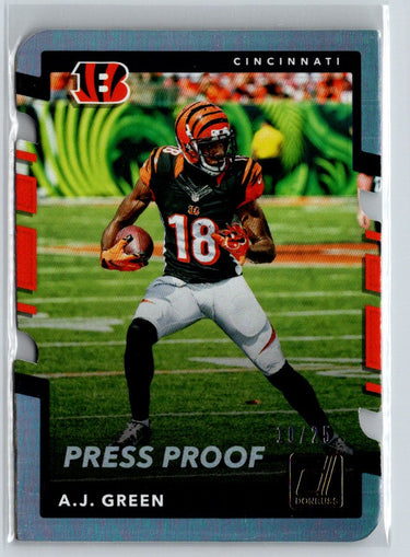 2017 Donruss #20 A.J. Green Press Proof Gold Die Cut #/25 F17