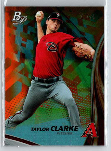 2017 Bowman Platinum #TP-TAC Taylor Clarke Top Prospects Orange #/25 F17