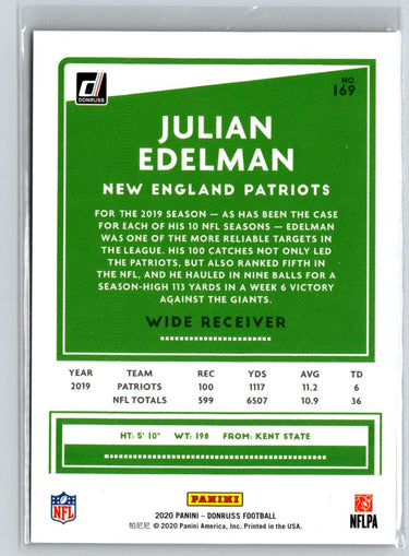 2020 Donruss #169 Julian Edelman Press Proof Gold #/50 F17