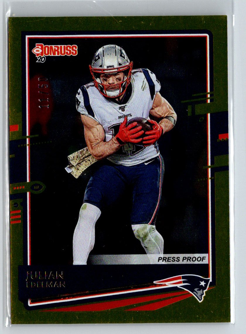2020 Donruss #169 Julian Edelman Press Proof Gold #/50 F17