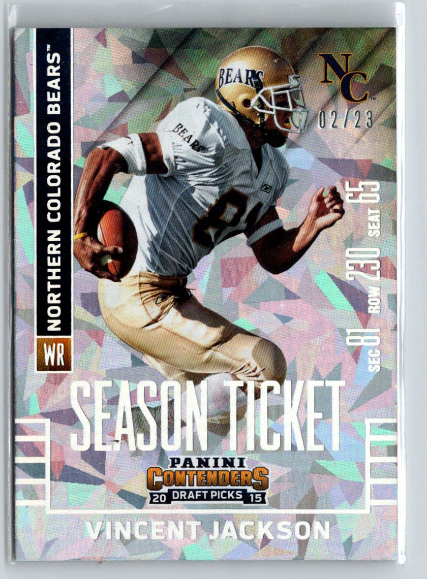 2015 Panini Contenders Draft Picks #99 Vincent Jackson Cracked Ice #/23 F17