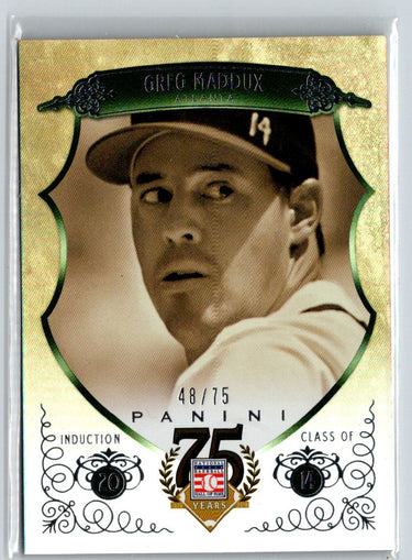 2014 Panini Hall of Fame Blue Frame #99 Greg Maddux #/75 F17