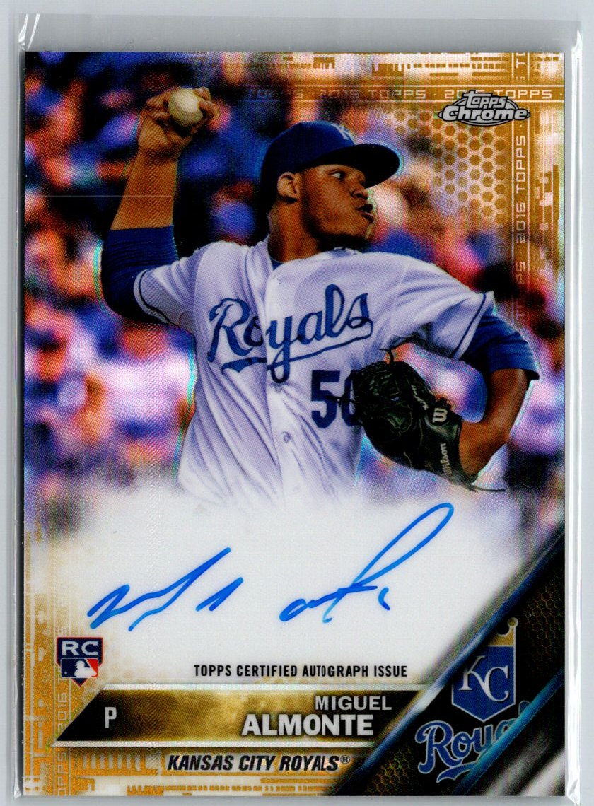 2016 Topps Chrome #RA-MAL Miguel Almonte Rookie Auto Gold Refractor #/50 F17