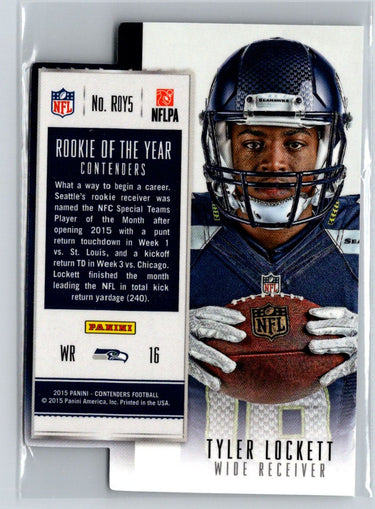 2015 Panini Contenders #ROY5 Tyler Lockett Rookie of the Year Gold #/199 F18