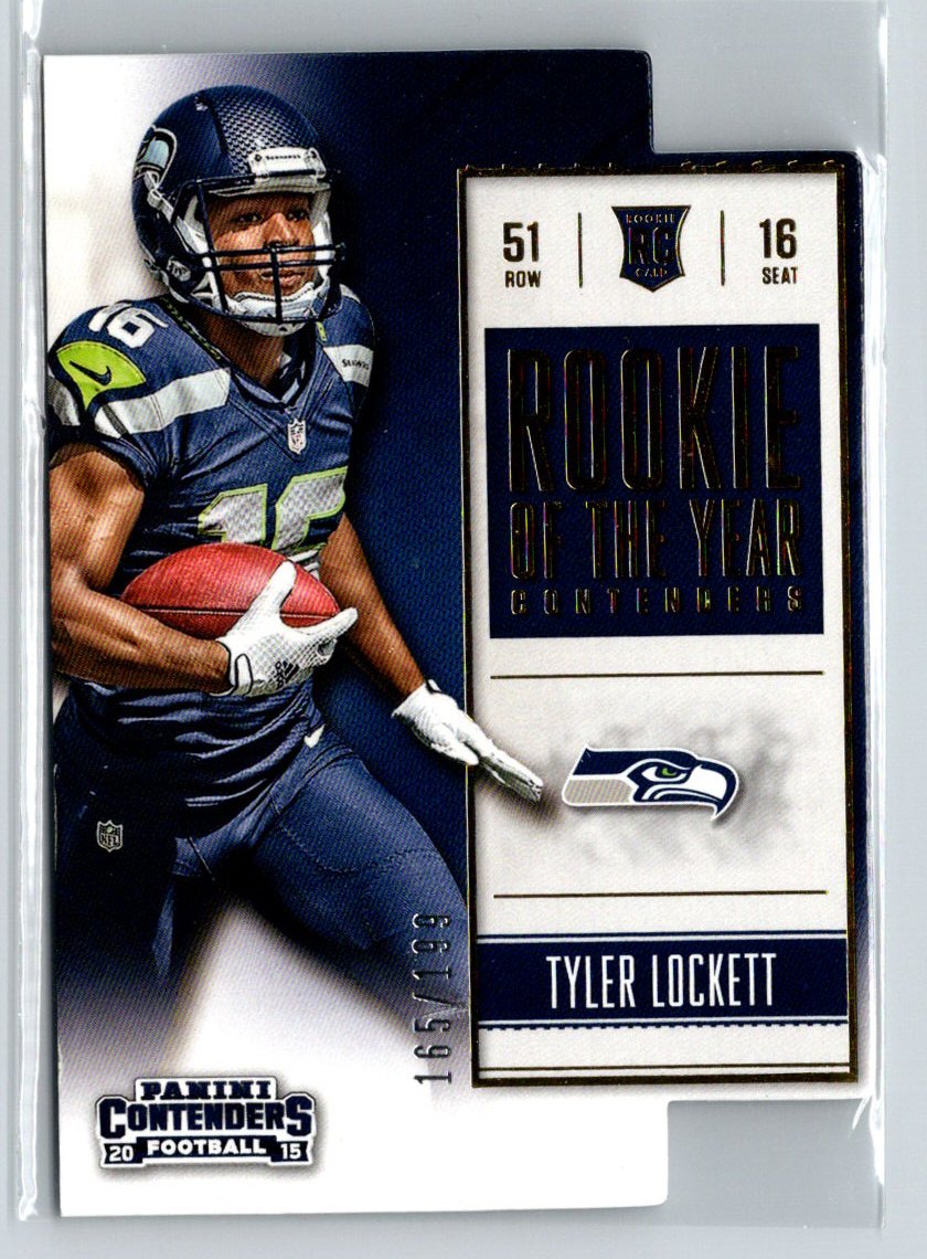 2015 Panini Contenders #ROY5 Tyler Lockett Rookie of the Year Gold #/199 F18