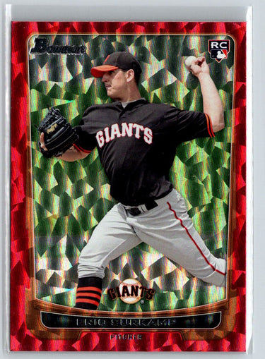 2012 Bowman #200 Eric Surkamp Silver Ice Red #/25 F18