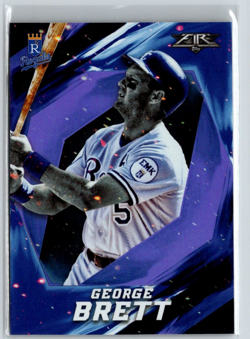 2017 Topps Fire #42 George Brett Purple #/99 F18