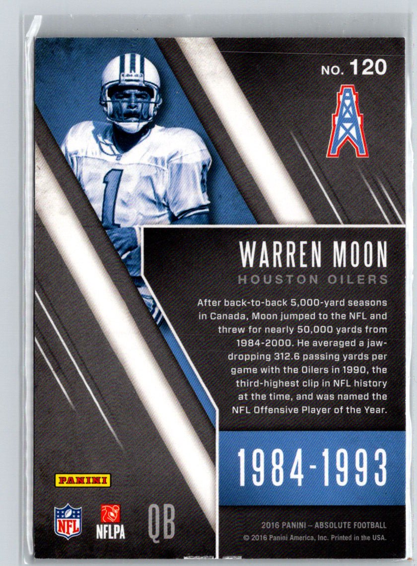 2016 Panini Absolute #120 Warren Moon Spectrum Green #/25 F18