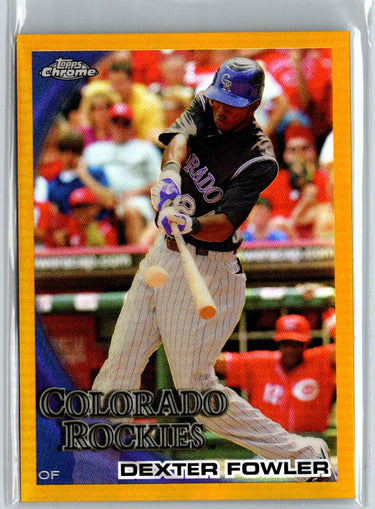 2010 Topps Chrome #6 Dexter Fowler Gold Refractors #/50 F18