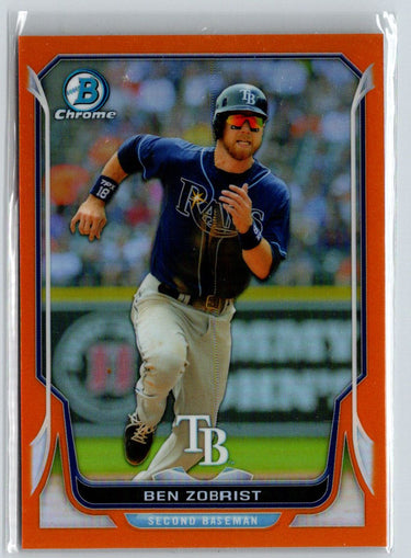 2014 Bowman Chrome #79 Ben Zobrist Orange Refractors #/25 F18