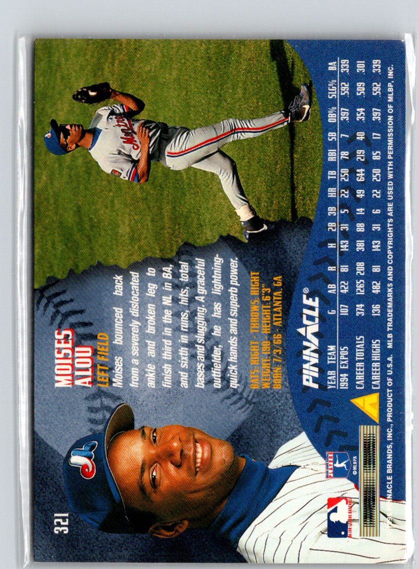 1995 Pinnacle #321 Moises Alou Artist's Proofs F19