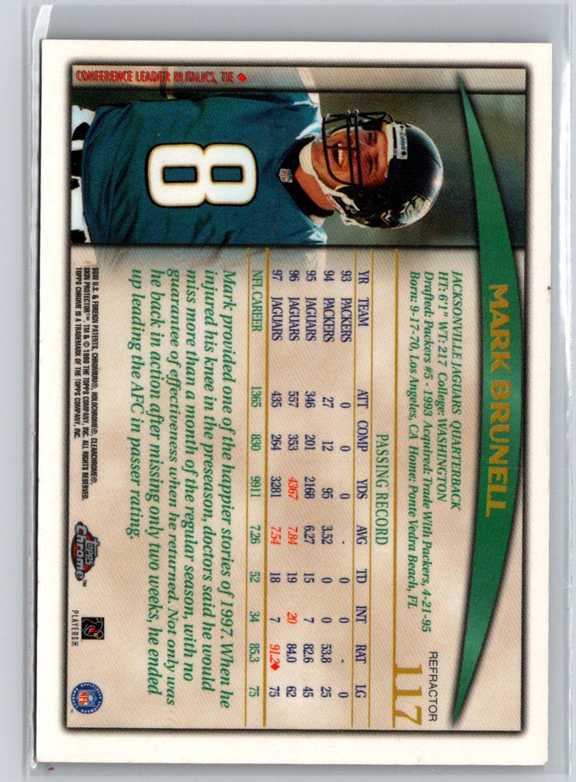 1998 Topps Chrome #117 Mark Brunell Refractors F19