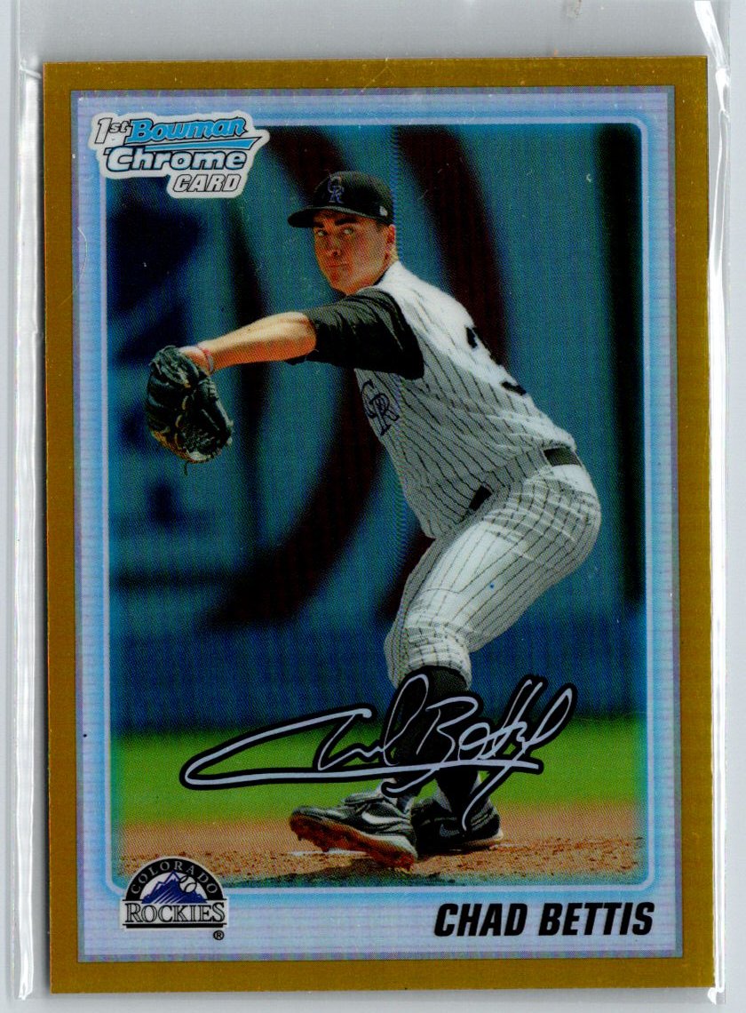 2010 Bowman Chrome #BDPP24 Chad Bettis Gold Refractors #/50 F20