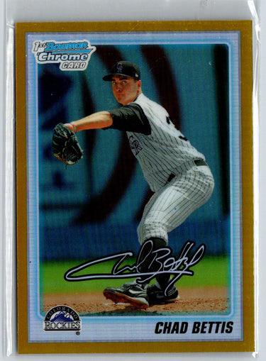 2010 Bowman Chrome #BDPP24 Chad Bettis Gold Refractors #/50 F20