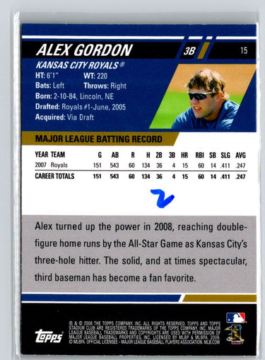 2008 Stadium Club #15 Alex Gordon First Day Issue Retail F20