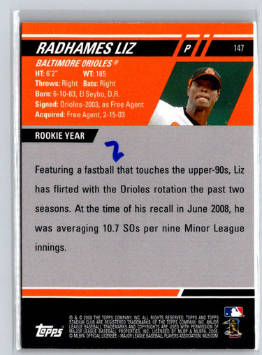2008 Stadium Club #147 Radhames Liz First Day Issue Retail F20