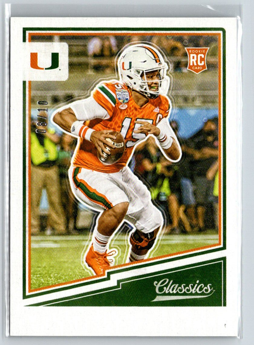 2017 Panini Classics #206 Brad Kaaya No Name #/10 F20