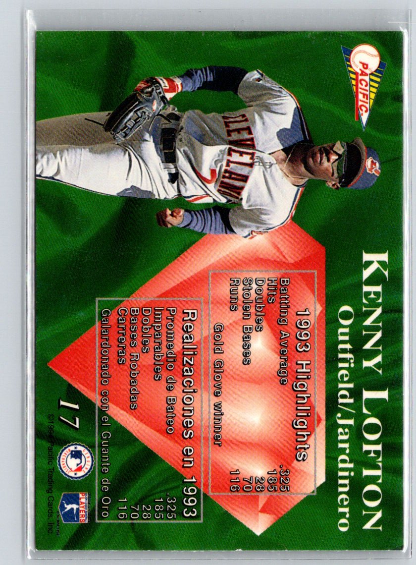 1994 Pacific #17 Kenny Lofton Silver Prisms Circular F20