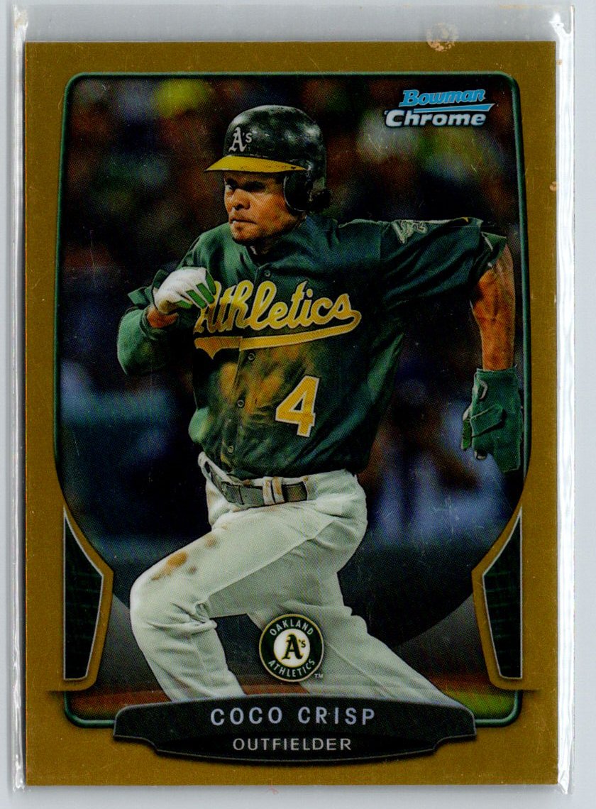 2013 Bowman Chrome #161 Coco Crisp Gold Refractors #/50 F21