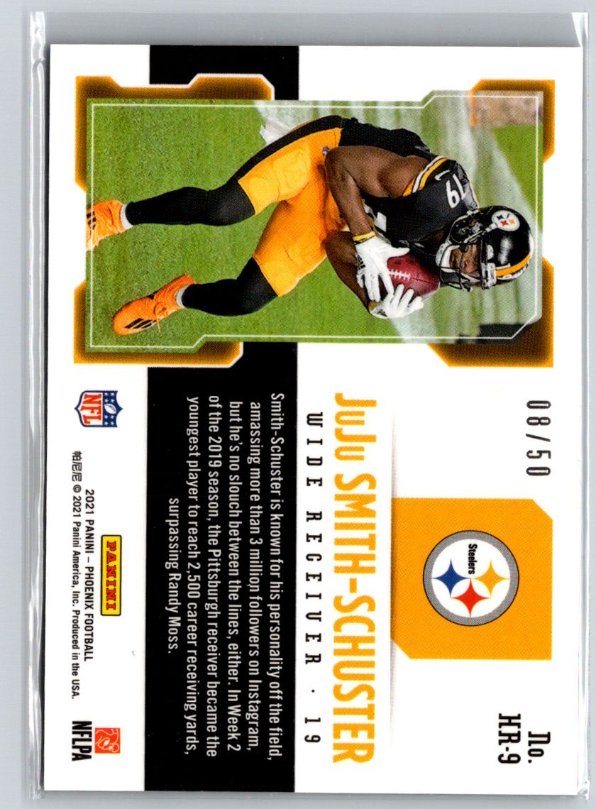 2021 Panini Phoenix #HR-9 JuJu Smith-Schuster Hot Routes Bronze #/50 F21