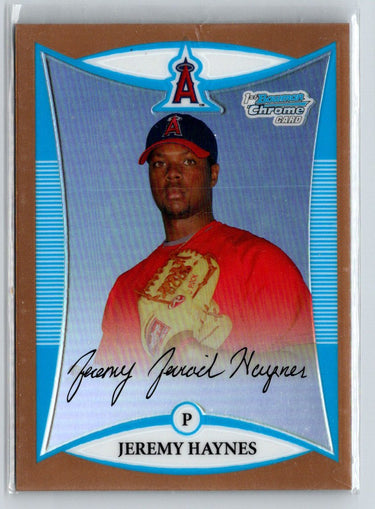 2008 Bowman Chrome #BCP186 Jeremy Haynes Prospects Gold Refractors #/50 F21
