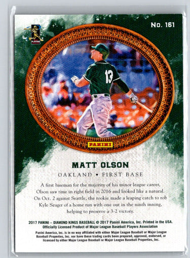 2017 Panini Diamond Kings #161 Matt Olson Artist's Proof Blue #/25 F21