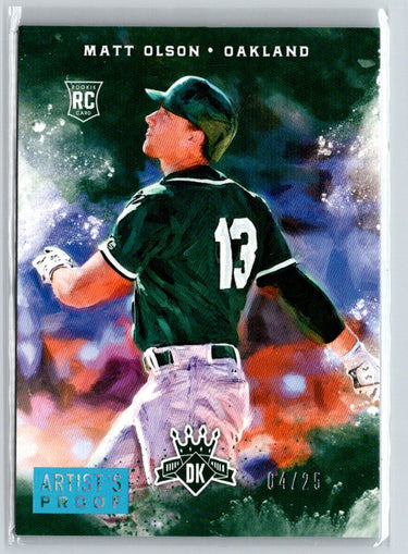 2017 Panini Diamond Kings #161 Matt Olson Artist's Proof Blue #/25 F21